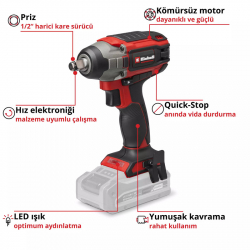 Einhell IMPAXXO 18/230 Akülü Darbeli Somun Sıkma (Solo) - 4510080