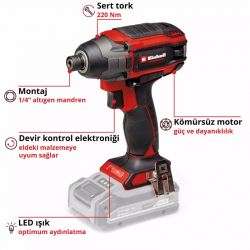 Einhell TP-CI 18/220 Li BL Akülü Darbeli Vidalama (Solo) - 4510085
