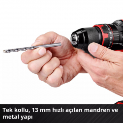 Einhell TE-CD 18/44 Li-i Akülü Darbeli Matkap (1x2,5Ah) - 4514287