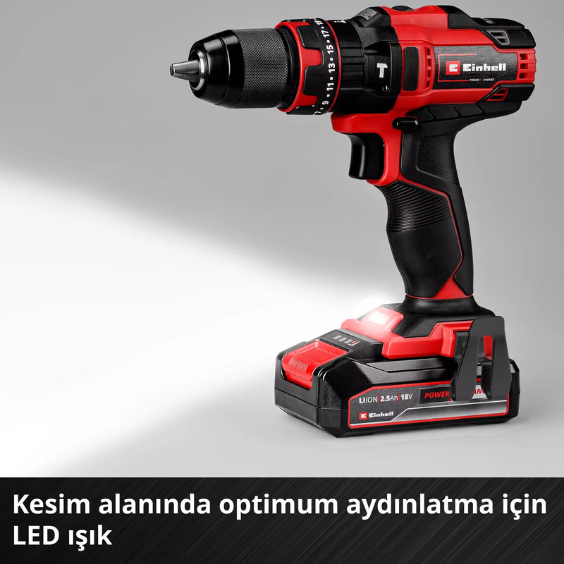 Einhell TE-CD 18/44 Li-i Akülü Darbeli Matkap (1x2,5Ah) - 4514287